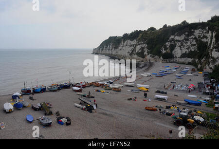 Septembre 2014 La plage à Beer, dans le sud du Devon. Mike Walker Images Banque D'Images