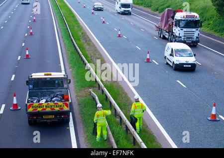 L'Agence des autoroutes M6, choisir la litière Cumbria England UK. Banque D'Images