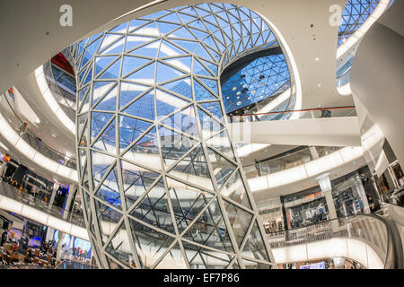 Centre commercial MyZeil , l'architecture moderne, Francfort, Hesse, Allemagne Banque D'Images