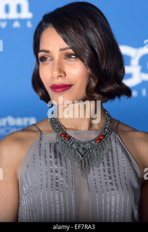 Santa Barbara, Californie, USA. 27 Jan, 2015. L'actrice Freida Pinto assiste à la soirée d'ouverture de contrôle 'Desert Dancer' à la 30e Festival International du Film de Santa Barbara. Crédit : Scott London/Alamy Live News Banque D'Images