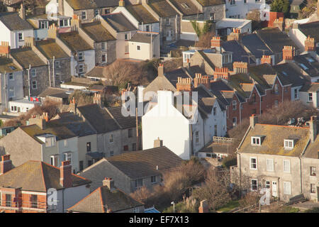 Vue oblique d'Fortuneswell sur Portland, Dorset, UK Banque D'Images