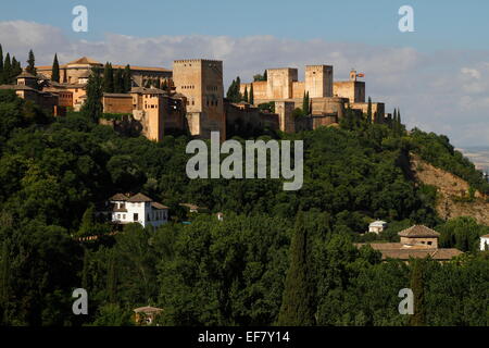 Au-dessus de Grenade l'Alhambra, vue de Sacromonte Banque D'Images