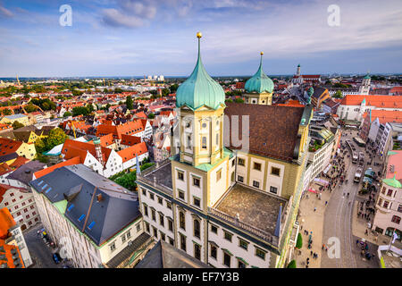 Augsuburg, Allemagne sur la ville. Banque D'Images