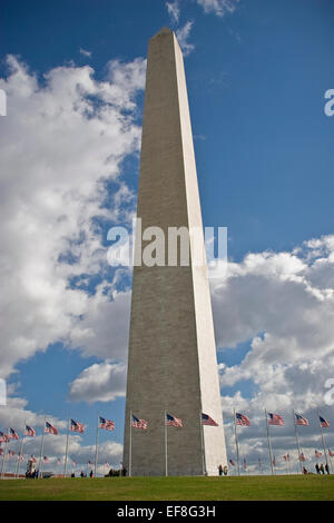 Le Washington Monument est un obélisque de 555 mètres construit à la mémoire de George Washington, premier président des États-Unis. Cons Banque D'Images