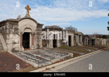 Caveaux funéraires, Congressional Cemetery - Washington, DC USA Banque D'Images