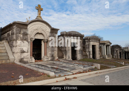 Caveaux funéraires, Congressional Cemetery - Washington, DC USA Banque D'Images