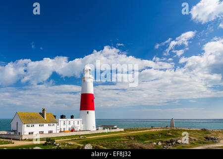 Portland Bill Lighthouse on a sunny day Banque D'Images