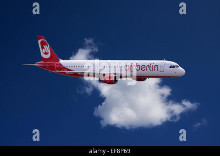 D'ALSA-Air Berlin Airbus A321-211 en vol Banque D'Images