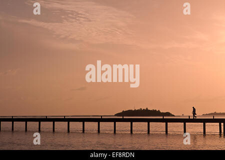 La marche sur le pont Banque D'Images
