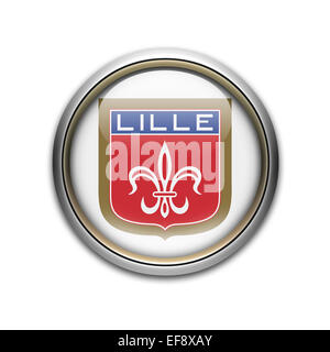 Lille olympique drapeau symbole logo icône Banque D'Images