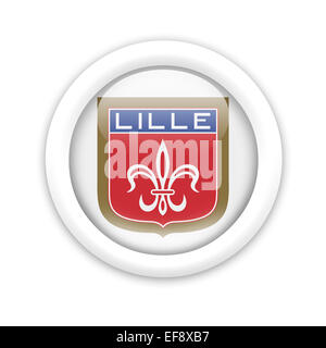 Lille Olympique drapeau symbole logo icône Banque D'Images