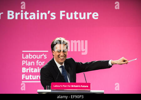 Ed Miliband, député, leader du parti travailliste, s'exprimant lors d'une conférence d'étudiants à Sheffield Banque D'Images