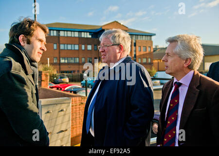 Gloucester, Royaume-Uni. 29 janvier, 2015. Ministre des Transports Patrick McLoughlin fait une visite ministérielle à la gare de Gloucester. Crédit : charlie bryan/Alamy Live News Banque D'Images