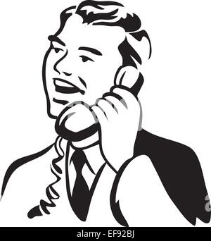 Un homme parler au téléphone Illustration de Vecteur