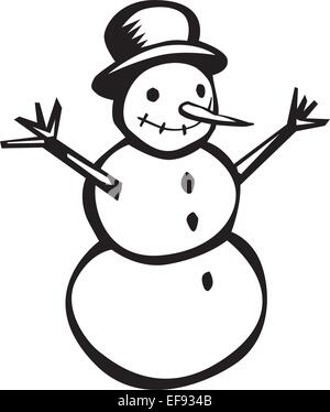 Un bonhomme de neige Illustration de Vecteur