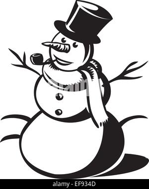 Un bonhomme de neige Illustration de Vecteur
