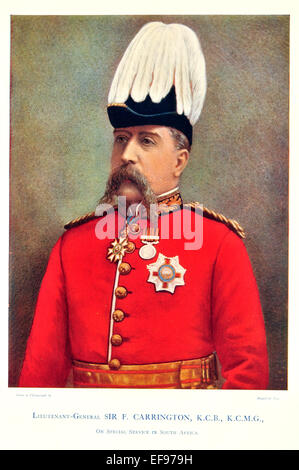 Célébrités de l'Armée 1900 Le Lieutenant-général Sir F Carrington K C B K C M G Service Spécial Afrique du Sud Banque D'Images