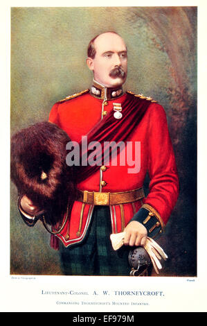 Célébrités de l'Armée 1900 Lieutenant-colonel G un commandant d'infanterie montée W Thorneycroft Banque D'Images