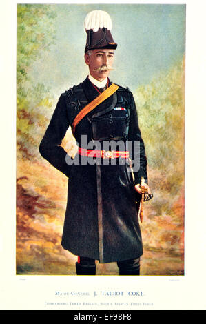 Célébrités de l'armée de 1900 Le Général commandant Coke J Talbot 10e Brigade de campagne d'Afrique du Sud Banque D'Images