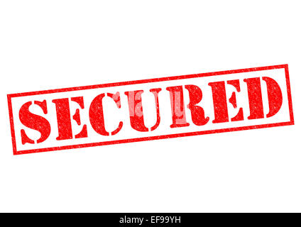 Timbres en caoutchouc rouge fixé sur un fond blanc. Banque D'Images