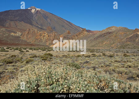 Volcan Teide Los Roques de Garcia, Llano de Ucanca, Las Cañadas del Teide, Banque D'Images