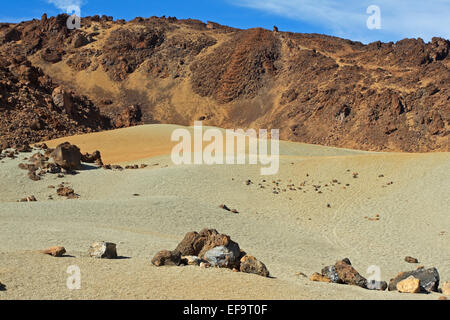 Champ de pierre ponce à Las Minas de San José, Las Cañadas del Teide, le Parc National du Teide, Site du patrimoine mondial par l'UNESCO, Tenerife, Banque D'Images