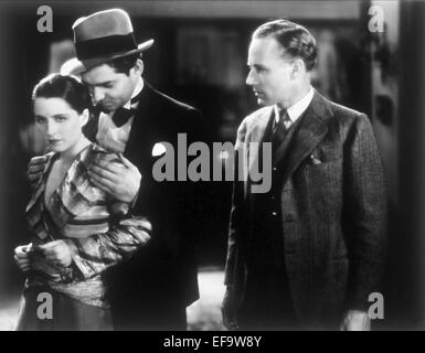 NORMA SHEARER, Clark Gable, LESLIE HOWARD, UNE ÂME LIBRE, 1931 Banque D'Images