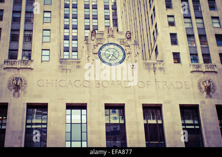 Le Chicago Board of Trade Building à Chicago, Illinois. Banque D'Images