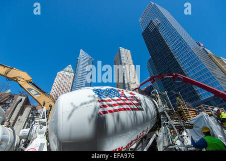 Amérique du bâtiment - travaux de construction à Manhattan à New York, NY, USA Banque D'Images