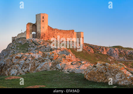 Ruines de la forteresse antique. Enisala, Roumanie Banque D'Images