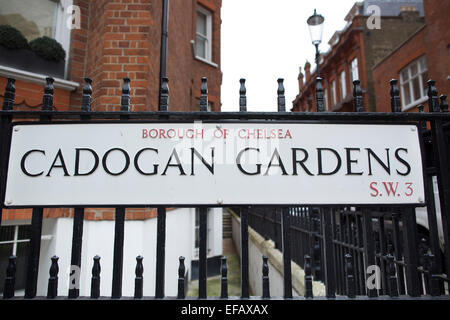 Cadogan Gardens, Chelsea, Londres, Angleterre, Royaume-Uni Banque D'Images