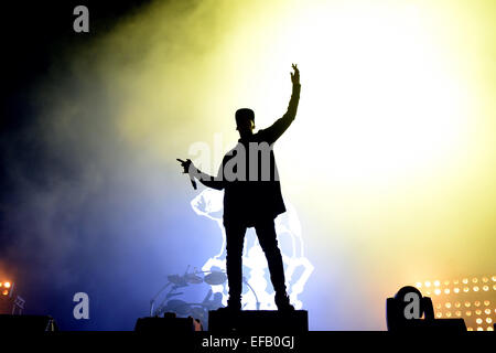 BENICASSIM, ESPAGNE - 17 juillet : Chase & Status (production de musique électronique britannique la bande de duo) effectue au Festival. Banque D'Images