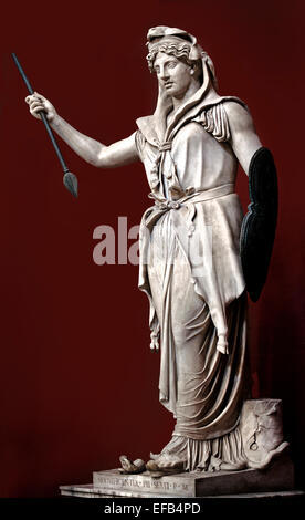 Statue de Junon Sospita, une divinité Italique de Lavinium. Sans doute une statue de la 2ème ANNONCE de siècle Pio Musée Clémentine ( Vatican Rome Italie ) Banque D'Images