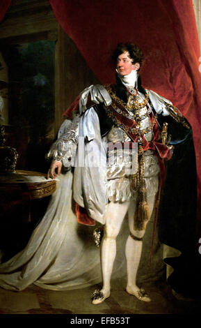 Le Prince Régent, plus tard, George IV, roi d'Angleterre (1762-1830) dans son porte-jarretelles Robes, 1816, sir Thomas Lawrence (1769-1830) Banque D'Images