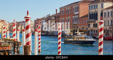 Scène Grand Canal Venise Vénétie Italie Europe Banque D'Images