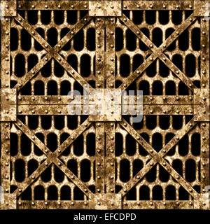 Grille métallique en forme carrée Banque D'Images