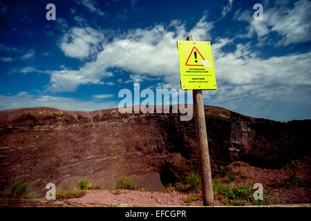 Cratère du volcan Vésuve Banque D'Images