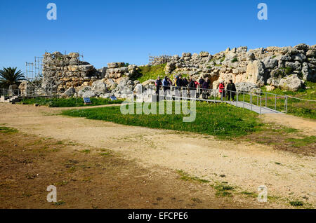 Île de Gozo, temples de Ggantija Banque D'Images