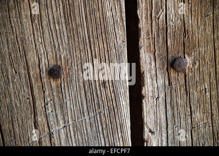 Close-up de la porte en bois, de l'Éthiopie, l'Afrique. Banque D'Images