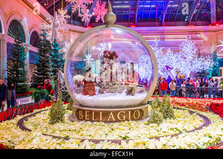 Saison d'hiver en hôtel Bellagio Conservatory & Botanical Gardens à Las Vegas Banque D'Images