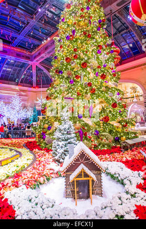 Saison d'hiver en hôtel Bellagio Conservatory & Botanical Gardens à Las Vegas Banque D'Images