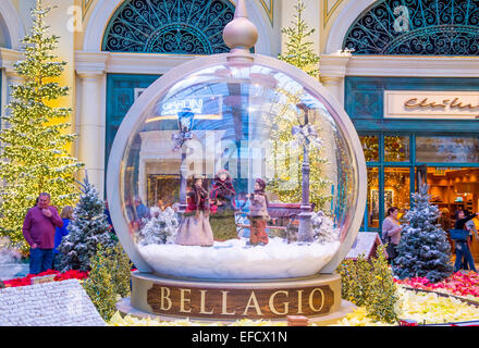 Saison d'hiver en hôtel Bellagio Conservatory & Botanical Gardens à Las Vegas Banque D'Images