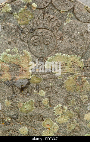 Pierre tombale, Silver Street Cemetery, Coventry, West Virginia Banque D'Images