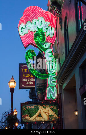 Le Jardin d'Eden à North Beach, San Francisco, Californie Banque D'Images