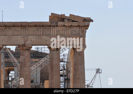 Temple du Parthénon d'Athènes, Grèce. Banque D'Images