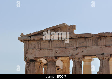 Temple du Parthénon d'Athènes, Grèce. Banque D'Images