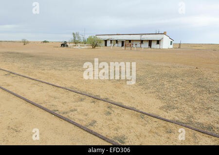 Parement Curdimurka, Old Ghan Railway, Oodnadatta Track, l'Australie du Sud Banque D'Images