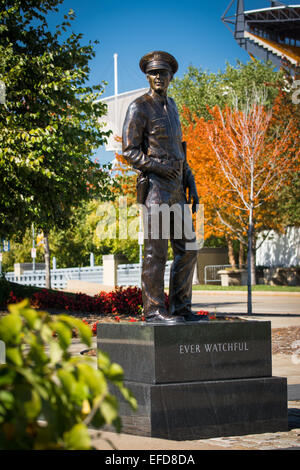 Les bureaux d'application de la Loi de l'Allegheny County Memorial est à Pittsburgh, Pennsylvania's North Shore, honorant officiers morts. Banque D'Images