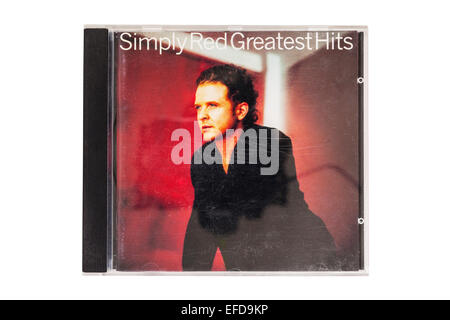 Le Simply Red Greatest Hits CD de musique sur un fond blanc Banque D'Images