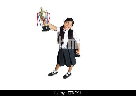 1 étudiants de l'école indienne trophée Victoire Banque D'Images